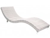 Лежак плетеный Rossanese Ocean алюминий, искусственный ротанг белый Фото 1