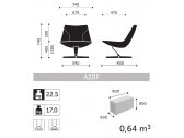 Лаунж-кресло мягкое Profim Chic Lounge A20F металл, ткань, пенополиуретан Фото 4