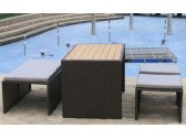 Комплект плетеной мебели Afina S330B-W53 сталь, искусственный ротанг, ткань коричневый, серый Фото 1