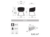 Кресло офисное для посетителей Profim Nu 20V3 металл, ткань, пенополиуретан Фото 3