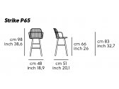 Кресло деревянное полубарное MIDJ Strike P H65 L сталь, ясень Фото 2