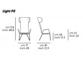 Кресло деревянное с обивкой MIDJ Light PE L TS  дерево, ткань Фото 2