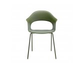 Кресло пластиковое Scab Design Lady B Go Green сталь, технополимер оливковый Фото 3