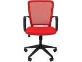 Кресло компьютерное Chairman 698 металл, пластик, ткань, сетка, пенополиуретан черный, красный Фото 2