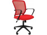 Кресло компьютерное Chairman 698 металл, пластик, ткань, сетка, пенополиуретан черный, красный Фото 1