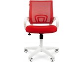 Кресло компьютерное Chairman 696 White металл, пластик, ткань, сетка, пенополиуретан белый, красный Фото 2