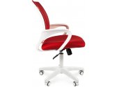 Кресло компьютерное Chairman 696 White металл, пластик, ткань, сетка, пенополиуретан белый, красный Фото 4