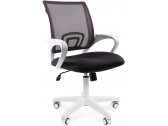 Кресло компьютерное Chairman 696 White металл, пластик, ткань, сетка, пенополиуретан белый, серый Фото 1