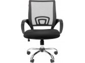 Кресло компьютерное Chairman 696 Chrome металл, пластик, ткань, сетка, пенополиуретан хромированный, серый Фото 2