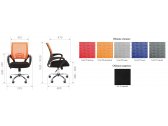 Кресло компьютерное Chairman 696 Chrome металл, пластик, ткань, сетка, пенополиуретан хромированный, оранжевый Фото 3