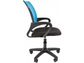 Кресло компьютерное Chairman 696 LT металл, пластик, ткань, сетка, пенополиуретан черный, голубой Фото 4