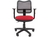 Кресло компьютерное Chairman 450 металл, пластик, ткань, сетка, пенополиуретан черный, бордовый Фото 2