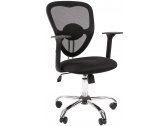 Кресло компьютерное Chairman 451 металл, пластик, ткань, сетка, пенополиуретан хромированный, черный Фото 1