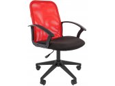 Кресло компьютерное Chairman 615 металл, пластик, ткань, сетка, пенополиуретан черный, красный Фото 1