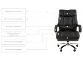 Кресло компьютерное Chairman 405 металл, кожа, пенополиуретан черный Фото 5