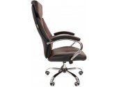 Кресло компьютерное Chairman 901 металл, экокожа, пенополиуретан черный/коричневый Фото 4