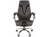 Кресло компьютерное Chairman 901 металл, экокожа, пенополиуретан черный/серый Фото 2