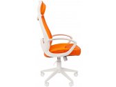 Кресло компьютерное Chairman 840 White металл, пластик, ткань, сетка, пенополиуретан белый/оранжевый Фото 4