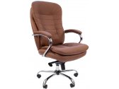 Кресло компьютерное Chairman 795 металл, кожа, пенополиуретан коричневый Фото 1