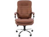 Кресло компьютерное Chairman 795 металл, кожа, пенополиуретан коричневый Фото 2