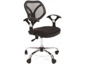 Кресло компьютерное Chairman 380 металл, пластик, ткань, сетка, пенополиуретан хромированный, черный Фото 1