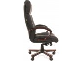 Кресло компьютерное Chairman 421 металл, дерево, кожа, пенополиуретан черный Фото 4