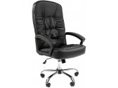 Кресло компьютерное Chairman 418 металл, пластик, кожа, пенополиуретан черный Фото 1