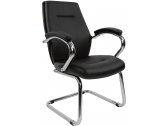 Кресло офисное для посетителей Chairman 495 металл, экокожа, пенополиуретан черный Фото 1