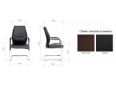 Кресло офисное для посетителей Chairman Vista V металл, экокожа, пенополиуретан черный Фото 3