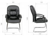 Кресло офисное для посетителей Chairman 418 V металл, пластик, экокожа, пенополиуретан черный Фото 3