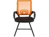 Кресло офисное для посетителей Chairman 696 V металл, пластик, ткань, сетка, пенополиуретан черный, оранжевый Фото 2