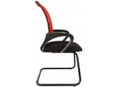 Кресло офисное для посетителей Chairman 969 V металл, пластик, ткань, сетка, пенополиуретан черный, красный Фото 4