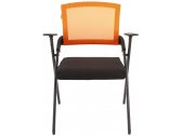 Кресло офисное для посетителей Chairman NEXX пластик, ткань, сетка, пенополиуретан черный, оранжевый Фото 2