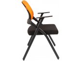 Кресло офисное для посетителей Chairman NEXX пластик, ткань, сетка, пенополиуретан черный, оранжевый Фото 4