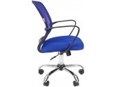Кресло компьютерное Chairman 698 Chrome металл, пластик, ткань, сетка, пенополиуретан хромированный, синий Фото 4