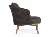 Кресло плетеное с подушками Garden Relax Ninfa тик, полипропилен, sunbrella натуральный, серый Фото 3