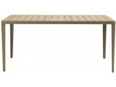 Стол деревянный обеденный Ethimo Laren мореный тик, сталь мореный тик, серый Фото 1
