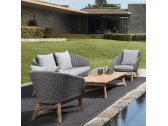 Кресло плетеное с подушками Garden Relax Coachella тик, олефин натуральный, серый Фото 3