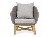 Кресло плетеное с подушками Garden Relax Coachella тик, олефин натуральный, серый Фото 2