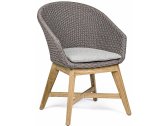Кресло плетеное с подушкой Garden Relax Coachella тик, олефин натуральный, серый Фото 1
