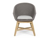 Кресло плетеное с подушкой Garden Relax Coachella тик, олефин натуральный, серый Фото 2