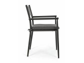 Кресло металлическое с подушкой Garden Relax Kendall алюминий, олефин антрацит Фото 3