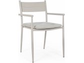 Кресло металлическое с подушкой Garden Relax Kendall алюминий, олефин светло-серый Фото 1
