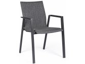 Кресло металлическое с обивкой Garden Relax Odeon алюминий, текстилен, олефин антрацит, темно-серый Фото 1