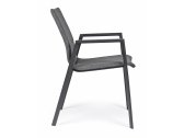 Кресло металлическое с обивкой Garden Relax Odeon алюминий, текстилен, олефин антрацит, темно-серый Фото 2