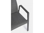 Кресло металлическое с обивкой Garden Relax Odeon алюминий, текстилен, олефин антрацит, темно-серый Фото 7