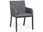 Кресло металлическое с обивкой Garden Relax Owen алюминий, текстилен, олефин антрацит, темно-серый Фото 1