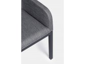 Кресло металлическое с обивкой Garden Relax Owen алюминий, текстилен, олефин антрацит, темно-серый Фото 7