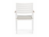 Кресло металлическое с подушкой Garden Relax Delmar алюминий, акация, олефин белый, тик, бежевый Фото 4