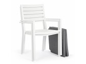 Кресло металлическое с подушкой Garden Relax Helina алюминий, spunpoly белый, серый Фото 6